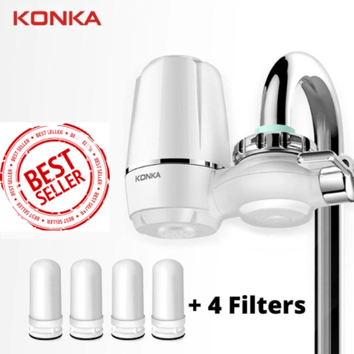 Purificateur d'eau Konka® - Filtre à eau du robinet - purification de l'eau  - Ensemble