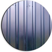 Dibond Muurcirkel - Verticale Strepen op Metaal - 20x20 cm Foto op Aluminium Muurcirkel (met ophangsysteem)