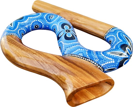 Australian Treasures - DIDGERIDOO: Mahonie PRO-series 147cm inclusief nylon bag, DVD, bijenwas