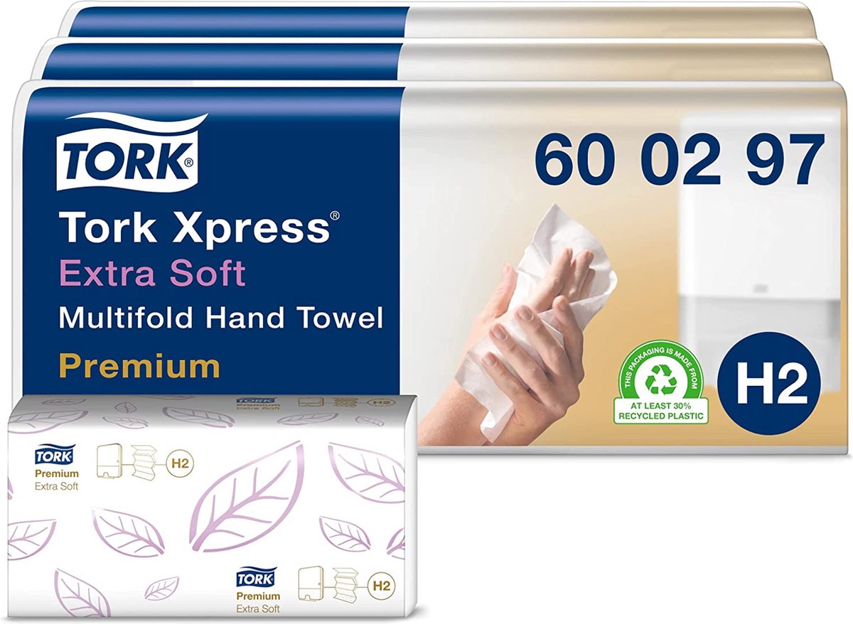 Vouwhanddoek Tork Express Multifold H2 Premium 2-laags 7 x 100st wit 600297