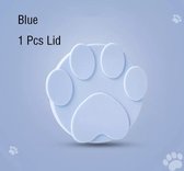 Siliconen Dierenvoer Deksel - Kattenvoer Deksel - Blikdeksel - Deksel voor meerdere maten - Blauw