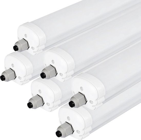 Eurocali Plafoniere LED 48W 150cm Impermeabili IP65: 6 Pezzi, 5760 Lumen, Luce Bianco Naturale 4000K, Tubo