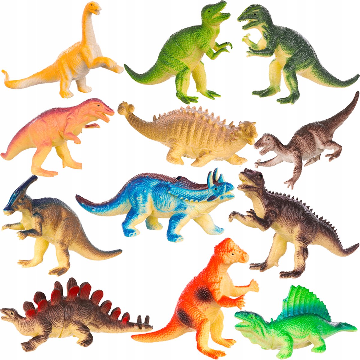 Dinosaurus Beeldjes - Dinosaurussen - Set van 12 Stuks - Speelgoed Dino's - Kleurrijk - Dino Figuren - Rheme