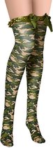 Apollo - Dames Fantasy panty stay up - Camouflage print - One Size - Camouflage legging - Panty met print - Stay up panty - Panty - Stay up kousen dames - Panty's