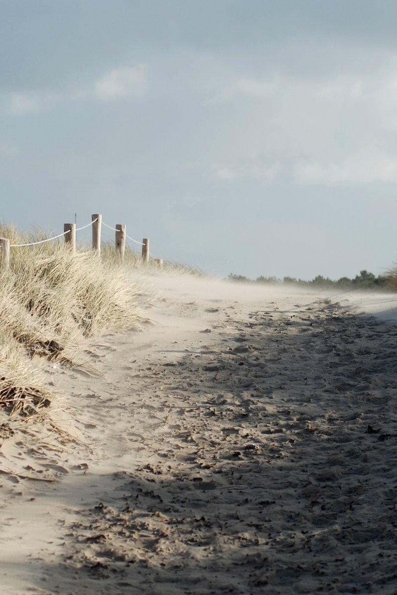 Texelphotos.nl - Foto op textiel – Texel Strandopgang- Wandkleed - Duin - Strand - Noordzee – Textielposter - Wanddecoratie Stof - Natuur - Landschap – 60 x 90 cm.