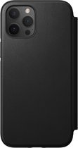 Nomad Rugged Folio Leather Case iPhone 12 / 12 Pro zwart