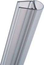 Schulte universeele afdichtstreep - zelf inkortbaar - onderstreep - horizontaal of verticaal - voor douchedeuren - lengte 200cm - transparant - voor glas dikte 6 en 8mm - rubber