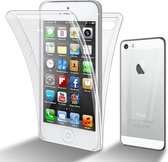 Cadorabo Hoesje geschikt voor Apple iPhone 5 / 5S / SE 2016 in TRANSPARANT - 360° Full Body Case Cover Beschermhoes Voor- en achterbescherming, all-round bescherming met displaybescherming