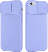 Cadorabo Hoesje voor Apple iPhone 6 / 6S in Mat Paars - Beschermhoes van flexibel TPU-silicone en met camerabescherming Case Cover Etui