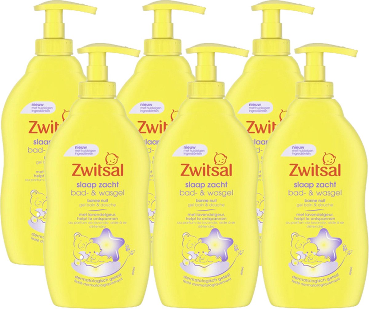 Zwitsal Slaap Zacht Bad- & Wasgel Lavendel - 6 x 400 ml - Voordeelverpakking