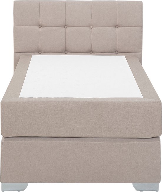 ADMIRAL - Boxspringbed - Beige - 90 x 200 cm - Polyester