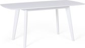 Bol.com SANFORD - Uitschuifbare eettafel - Wit - 80 x 120/160 cm - MDF aanbieding