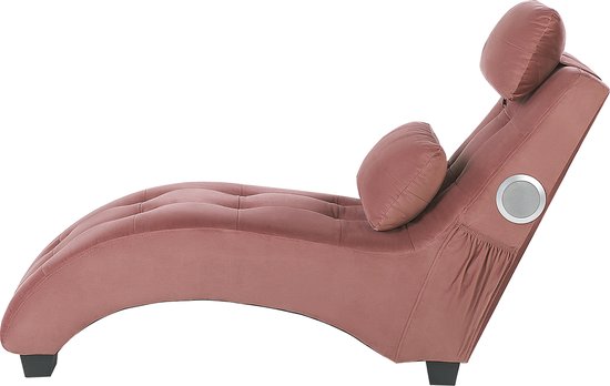 SIMORRE - Chaise longue - Roze - Universeel - Fluweel