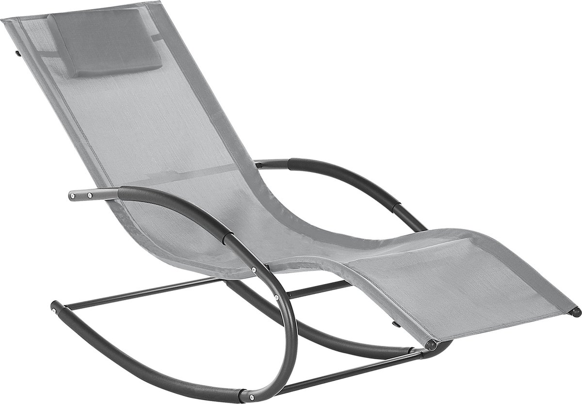 Beliani CARANO II - Lounger - Grijs - Staal