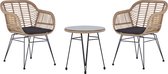 Beliani TROPEA II - Bistroset-Beige-PE rotan