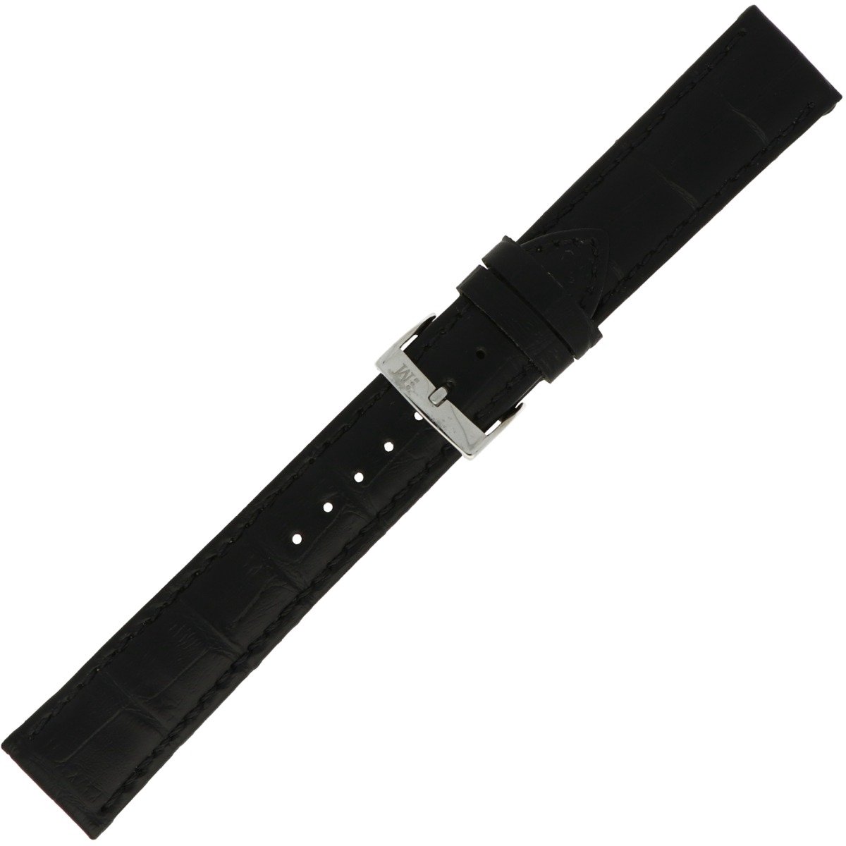 Morellato PMX019BOLLE IG Horlogebandje - Leer - Zwart - 24 mm