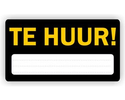 Jerma-TE HUUR- Aankondiging Sticker-Vinyl-Binnen & Buiten-29 x 15,5 cm