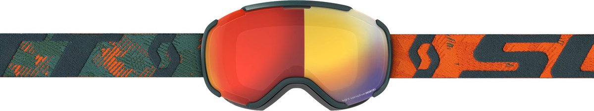 SCOTT Faze II LS Skibril - fotochroom (meekleurend) - Groen/Oranje