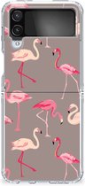 Cover Case Geschikt voor Samsung Galaxy Z Flip 4 Smartphone hoesje Flamingo