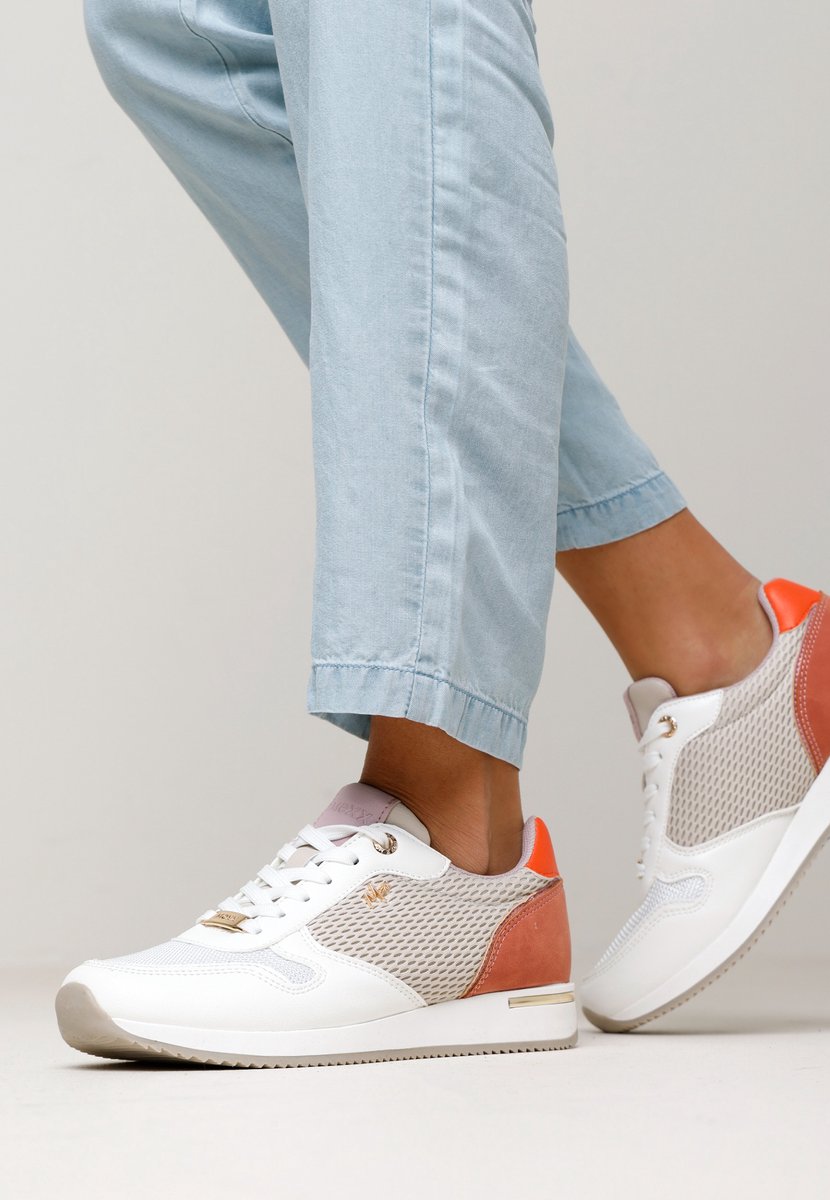 Mexx Sneaker Linn Wit/roze - Maat 37