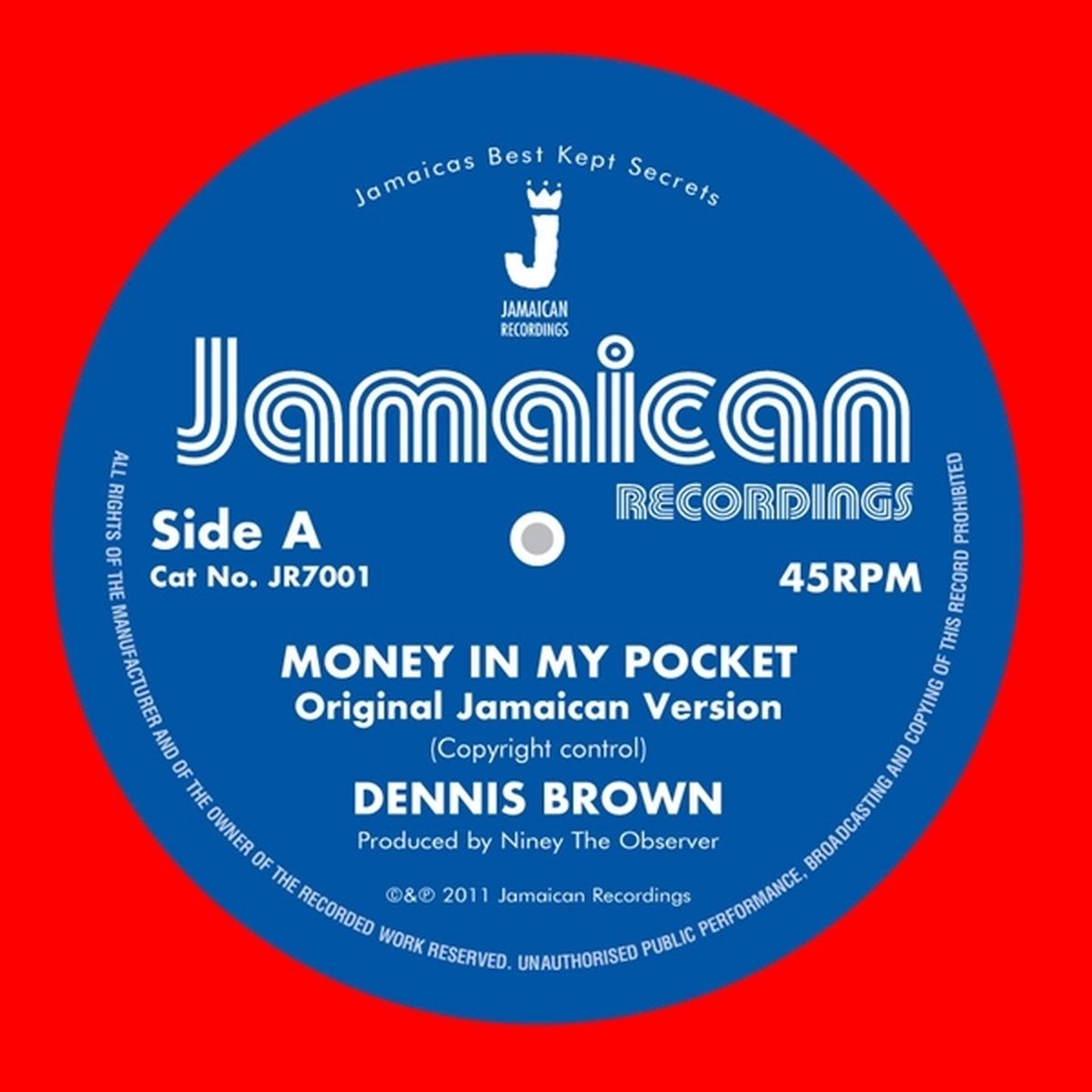 Dennis Brown - Money In My Pocket (7" Single)