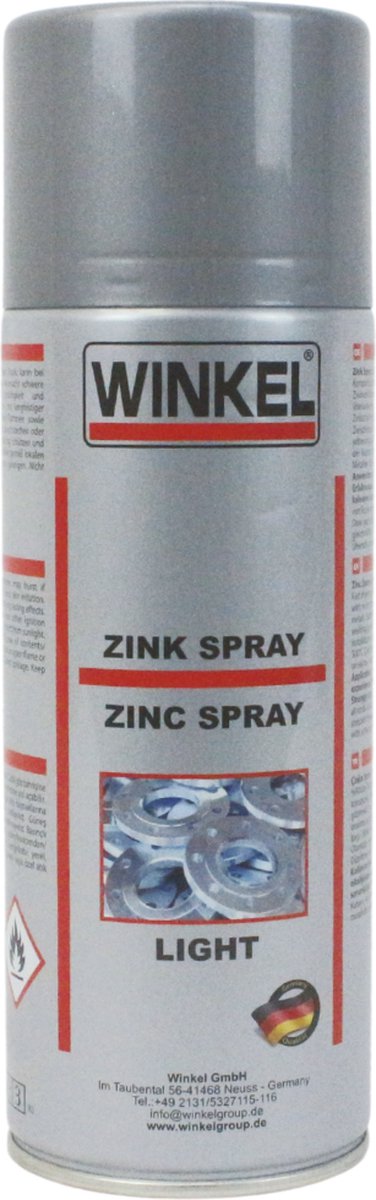 Winkel - Zinkspray – 400 ml – Roestbescherming en Metaalherstel – Sneldrogende Zinklaag – Voor Lasnaden en Staalconstructies