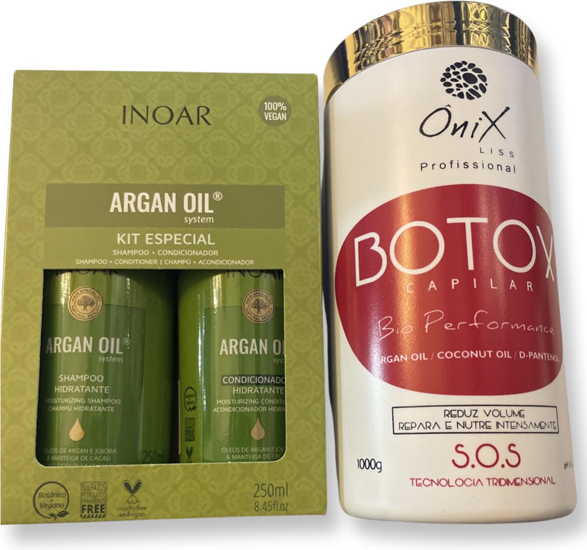 Onix Botox Capilar 1000 & Inoar Argan Oil 250 ml Bio Performance