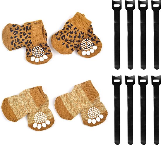 PUPTECK 2 paar hondensokken, antislip, hondenschoenen, pootbescherming PUPTECK 2 paar hondensokken, antislip, hondenschoenen, pootbescherming