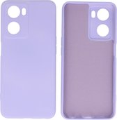 Hoesje Geschikt voor OPPO A57s - Fashion Telefoonhoesje Backcover - Siliconen Hoesje - Paars