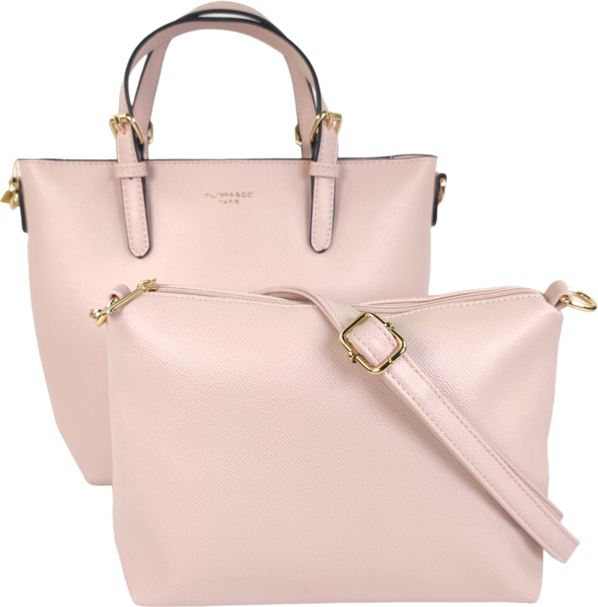 Flora&Co - Paris - Tas in tas/bag in bag - handtas/crossbody roze/rose