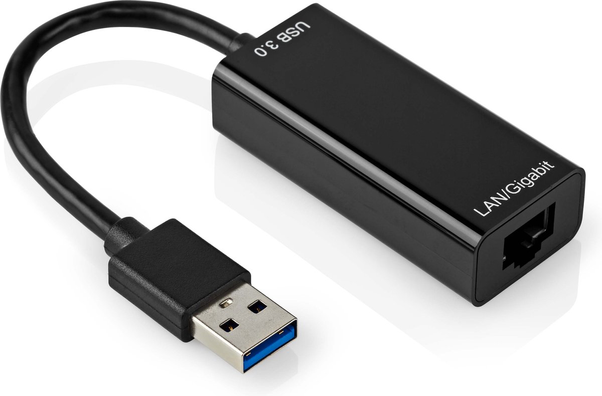 USB netwerkadapter - USB 3.0 - Super Speed - 1000 Mb/s - Zwart - Allteq