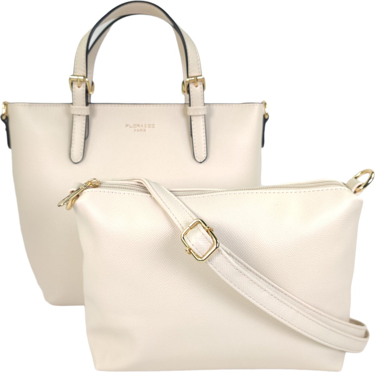 Flora&Co - Paris - Tas in tas/bag in bag - handtas/crossbody beige