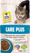 VITALstyle Care Plus - Kattenbrokken - Voor Extra Zorg En Ondersteuning - Met o.a. Berkenblad & Valeriaan - 1,5 kg