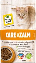 VITALstyle Care Met Zalm - Kattenbrokken - Gevarieerde Voeding Voor Een Levenslustige Kat - Met o.a. Peterselie & Rozemarijn - 1,5 kg