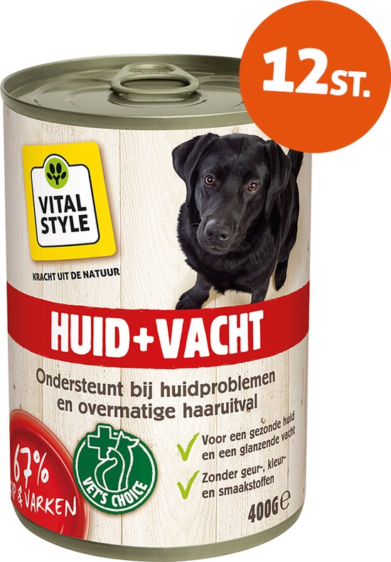VITALstyle HUID + VACHT - Natvoer - 400 g - 12 stuks