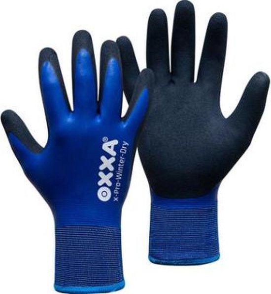 Foto: Oxxa premium x pro winter dry 51 870 waterdichte handschoen blauw 9 l