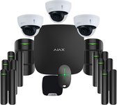 Ajax alarmsysteem mega kit met 3 Mini Dahua Full HD Dome Camera's - Compleet beveiligingspakket