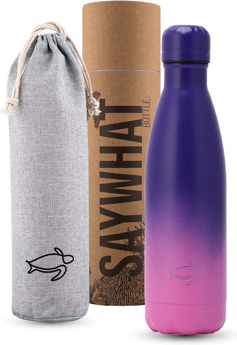 Saywhat Bottle Purple and Pink - 500ml - Drinkfles - Waterfles - Thermosfles - Thermoskan