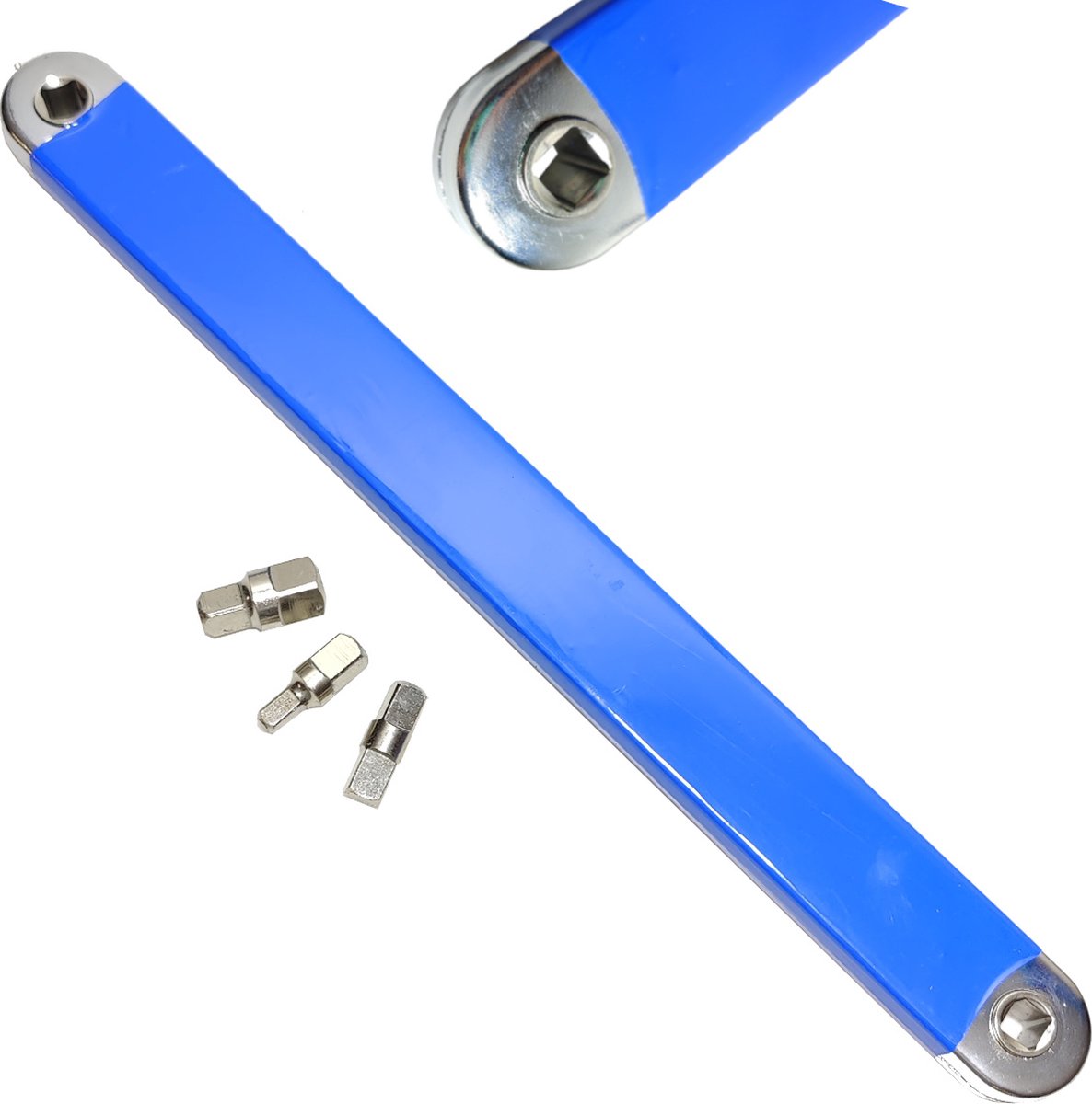 Verlengsleutel 39cm 390mm staal ketting gedreven met adapters 3/8" - 3/8", 3/8"-1/4", 3/8"- 1/2" Universeel