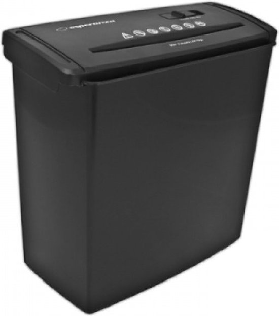 VidaTeco Papierversnipperaar, 10 vellen, kruissnede, papierversnipperaar voor creditcards/nietjes voor kleine kantoren, rijstwolf met draagbare handgreep, shredder met 15 l afvalcontainer
