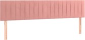 vidaXL - Hoofdborden - 2 - st - 90x5x78/88 - cm - fluweel - roze