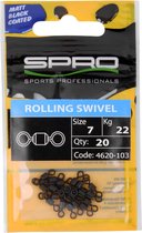 Spro Matte Black Rolling Swivel (20 pcs) - Maat : Size 3 - 40kg