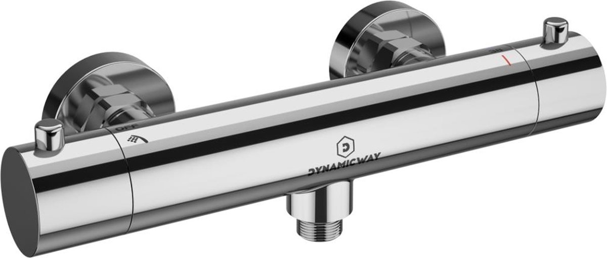 Dynamic Way RVS thermostaatkraan cooltouch chrome