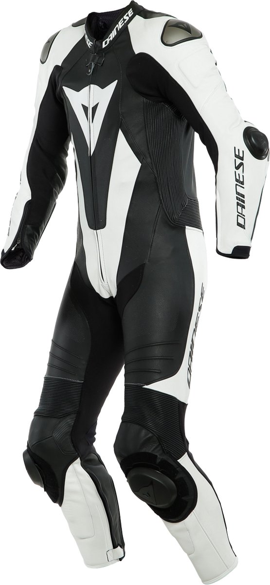 Dainese Laguna Seca 5 Perforated Black White Motorcycle 1 Piece Motorcycle Suit 48