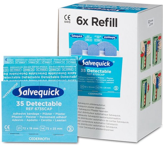 Salvequick Refill 6735 - 6 pack detectable navullingen. 51030127
