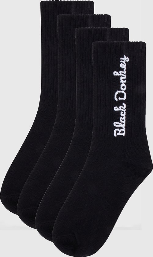 Black Donkey Socks 2-Pack I Black/White - 39-42