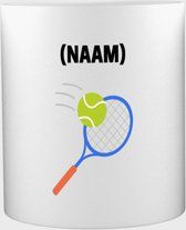 Tennis mok met eigen naam - Mok met opdruk - Tennis - Tennisser - Sport - 350 ML inhoud - Cadeau - Verjaardag - Geschenk - Gepersonaliseerde mok - Jongens en meisjes