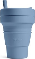 Stojo - Biggie Cup - 470 ml - Herbruikbaar - Opvouwbaar - Steel