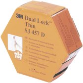 3M SJ 457D Dual Lock Klittenband Om vast te plakken Paddenstoel (l x b) 5000 mm x 25 mm Doorschijnend 5 m
