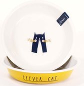 Joules Clever Cat Bowl - Eet- en drinkbak kat - Geel - 380ml